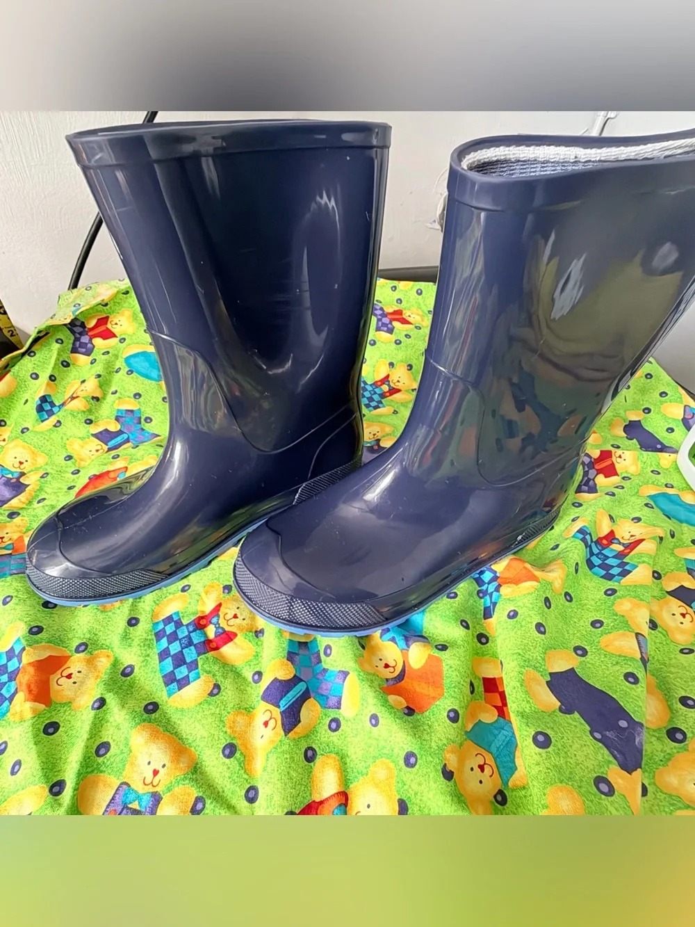 SZ 13-1 Kids Rain Boots Navy Blue Unisex preloved